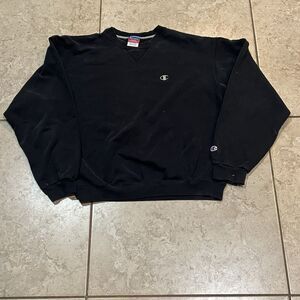 Champion Authentic Athletic Apparel‎ Vintage Black Sweatshirt Unisex Size: XL